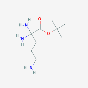 molecular formula C9H21N3O2 B14860811 Tert-butyl 2,2,5-triaminopentanoate 