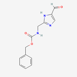 molecular formula C13H13N3O3 B14860815 Benzyl ((4-formyl-1H-imidazol-2-yl)methyl)carbamate 