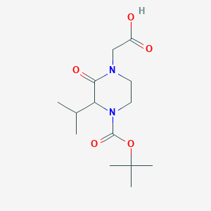 4-Carboxymethyl-2-isopropyl-3-oxo-piperazine-1-carboxylic acid tert-butyl ester