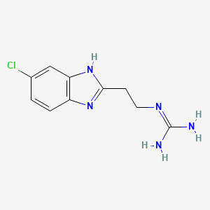 molecular formula C10H12ClN5 B14860823 1-(2-(5-Chloro-1H-benzo[D]imidazol-2-YL)ethyl)guanidine 