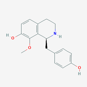 molecular formula C17H19NO3 B14860833 (1S)-1-[(4-hydroxyphenyl)methyl]-8-methoxy-1,2,3,4-tetrahydroisoquinolin-7-ol 