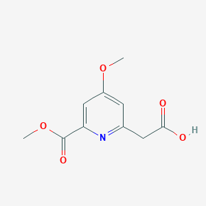 molecular formula C10H11NO5 B14860841 [4-Methoxy-6-(methoxycarbonyl)pyridin-2-YL]acetic acid 