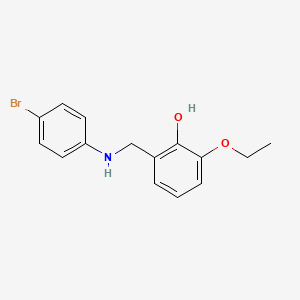 molecular formula C15H16BrNO2 B14860867 2-(((4-Bromophenyl)amino)methyl)-6-ethoxyphenol 