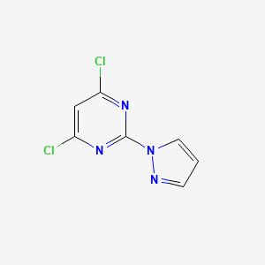 molecular formula C7H4Cl2N4 B14860877 2-(1H-Pyrazol-1-YL)-4,6-dichloropyrimidine 