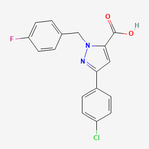 1-(4-Fluorobenzyl)-3-(4-chlorophenyl)-1H-pyrazole-5-carboxylic acid