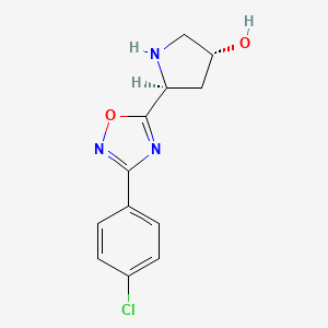 (3R,5S)-5-(3-(4-chlorophenyl)-1,2,4-oxadiazol-5-yl)pyrrolidin-3-ol