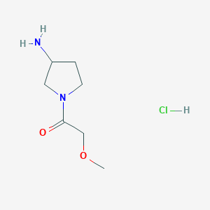 molecular formula C7H15ClN2O2 B1486090 1-(3-Amino-1-pyrrolidinyl)-2-methoxy-1-ethanone hydrochloride CAS No. 2204587-53-9
