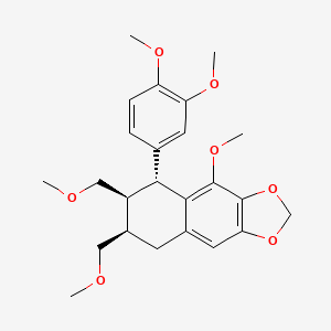 molecular formula C24H30O7 B14860928 (5R,6S,7R)-5-(3,4-dimethoxyphenyl)-4-methoxy-6,7-bis(methoxymethyl)-5,6,7,8-tetrahydrobenzo[f][1,3]benzodioxole 