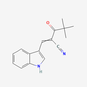 2-(2,2-Dimethylpropanoyl)-3-indol-3-ylprop-2-enenitrile