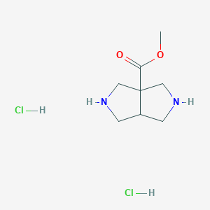 molecular formula C8H16Cl2N2O2 B1486096 Methyl hexahydropyrrolo[3,4-c]pyrrole-3a(1H)-carboxylate dihydrochloride CAS No. 2204054-14-6