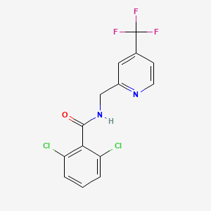 2,6-dichloro-N-{[4-(trifluoromethyl)pyridin-2-yl]methyl}benzamide