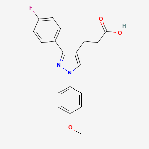 3-(3-(4-Fluorophenyl)-1-(4-methoxyphenyl)-1H-pyrazol-4-yl)propanoic acid