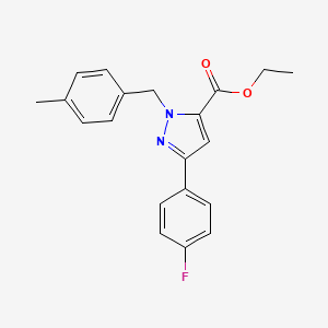 Ethyl 1-(4-methylbenzyl)-3-(4-fluorophenyl)-1H-pyrazole-5-carboxylate