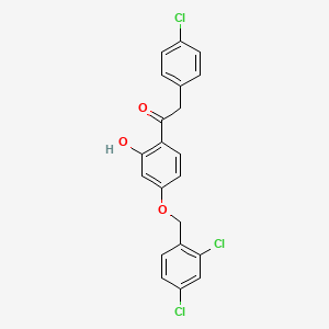 1-(4-(2,4-Dichlorobenzyloxy)-2-hydroxyphenyl)-2-(4-chlorophenyl)ethanone