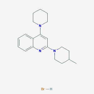 2-(4-Methylpiperidin-1-yl)-4-(piperidin-1-yl)quinoline hydrobromide