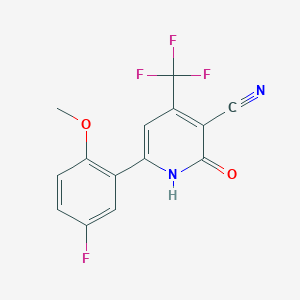 6-(5-Fluoro-2-methoxyphenyl)-4-trifluoromethyl-2-hydroxypyridine-3-carbonitrile