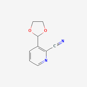 3-(1,3-Dioxolan-2-YL)pyridine-2-carbonitrile