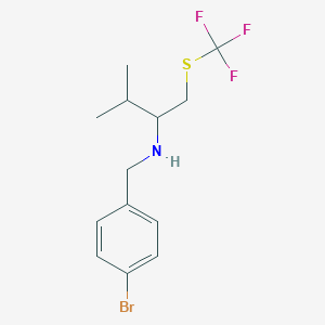 (4-Bromo-benzyl)-(2-methyl-1-trifluoromethylsulfanylmethylpropyl)-amine