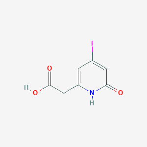 molecular formula C7H6INO3 B14861089 (6-Hydroxy-4-iodopyridin-2-YL)acetic acid CAS No. 1393541-74-6