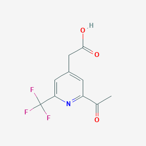 [2-Acetyl-6-(trifluoromethyl)pyridin-4-YL]acetic acid