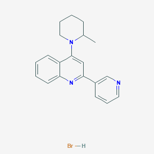 4-(2-Methylpiperidin-1-yl)-2-(pyridin-3-yl)quinoline hydrobromide