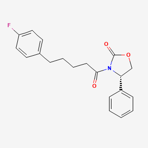 (4S)-3-[5-(4-fluorophenyl)pentanoyl]-4-phenyl-1,3-oxazolidin-2-one