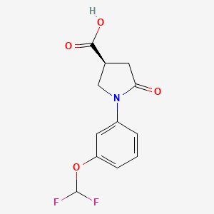 (3S)-1-[3-(difluoromethoxy)phenyl]-5-oxopyrrolidine-3-carboxylic acid