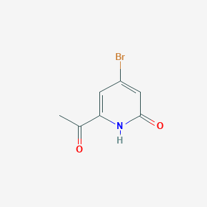 molecular formula C7H6BrNO2 B14861168 1-(4-Bromo-6-hydroxypyridin-2-YL)ethanone 