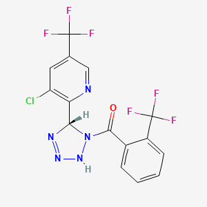 {5-[3-chloro-5-(trifluoromethyl)-2-pyridinyl]-4,5-dihydro-1H-1,2,3,4-tetraazol-1-yl}[2-(trifluoromethyl)phenyl]methanone