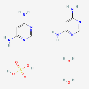 molecular formula C8H18N8O6S B14861193 4,6-Diaminopyrimidine hemisulfate monohydrate 