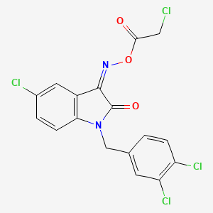 5-chloro-3-{[(2-chloroacetyl)oxy]imino}-1-(3,4-dichlorobenzyl)-1,3-dihydro-2H-indol-2-one