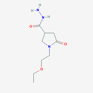 molecular formula C9H17N3O3 B1486122 1-(2-Ethoxyethyl)-5-oxo-3-pyrrolidinecarbohydrazide CAS No. 1823331-20-9