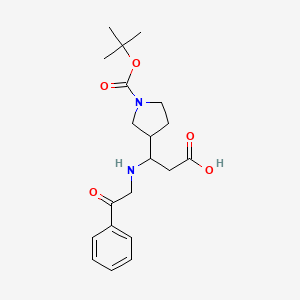 3-[2-Carboxy-1-(2-oxo-2-phenyl-ethylamino)-ethyl]-pyrrolidine-1-carboxylic acid tert-butyl ester