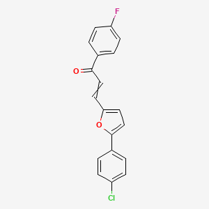 molecular formula C19H12ClFO2 B14861270 3-[5-(4-Chlorophenyl)furan-2-yl]-1-(4-fluorophenyl)prop-2-en-1-one 