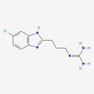 molecular formula C11H14ClN5 B14861279 2-Guanidinylpropyl-5(6)-chloro-benzimidazol 