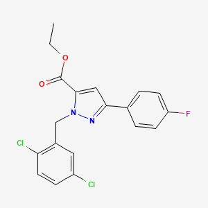 Ethyl 1-(2,5-dichlorobenzyl)-3-(4-fluorophenyl)-1H-pyrazole-5-carboxylate