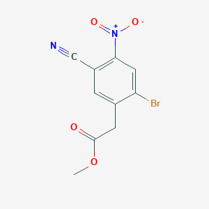 molecular formula C10H7BrN2O4 B1486129 Methyl 2-bromo-5-cyano-4-nitrophenylacetate CAS No. 1807022-08-7