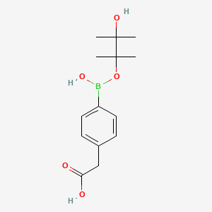 2-[4-[Hydroxy-(3-hydroxy-2,3-dimethylbutan-2-yl)oxyboranyl]phenyl]acetic acid