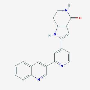 molecular formula C21H16N4O B148613 2-(2-Quinolin-3-Ylpyridin-4-Yl)-1,5,6,7-Tetrahydro-4h-Pyrrolo[3,2-C]pyridin-4-One CAS No. 724711-21-1