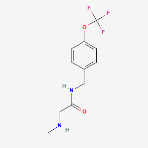 molecular formula C11H13F3N2O2 B14861319 2-(Methylamino)-N-(4-(trifluoromethoxy)benzyl)acetamide 