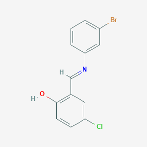 molecular formula C13H9BrClNO B14861331 Phenol, 2-[[(3-bromophenyl)imino]methyl]-4-chloro- CAS No. 89046-30-0