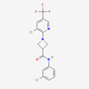 1-[3-chloro-5-(trifluoromethyl)pyridin-2-yl]-N-(3-chlorophenyl)azetidine-3-carboxamide