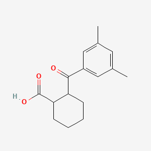 molecular formula C16H20O3 B14861344 2-(3,5-Dimethyl-benzoyl)-cyclohexanecarboxylic acid 