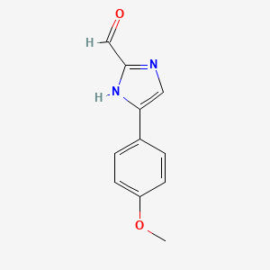 molecular formula C11H10N2O2 B14861366 4-(4-Methoxyphenyl)-1H-imidazole-2-carbaldehyde 