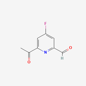 6-Acetyl-4-fluoropyridine-2-carbaldehyde