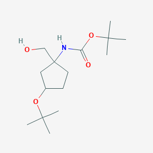 (3-Tert-butoxy-1-hydroxymethyl-cyclopentyl)-carbamic acid tert-butyl ester