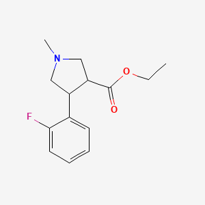 Ethyl 4-(2-fluorophenyl)-1-methylpyrrolidine-3-carboxylate