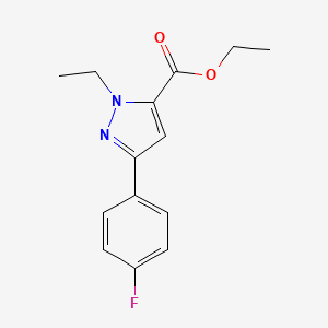 molecular formula C14H15FN2O2 B14861410 Ethyl 1-ethyl-3-(4-fluorophenyl)-1H-pyrazole-5-carboxylate 