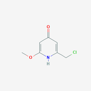 molecular formula C7H8ClNO2 B14861451 2-(Chloromethyl)-6-methoxypyridin-4-OL 