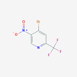 molecular formula C6H2BrF3N2O2 B14861456 4-Bromo-5-nitro-2-(trifluoromethyl)pyridine 